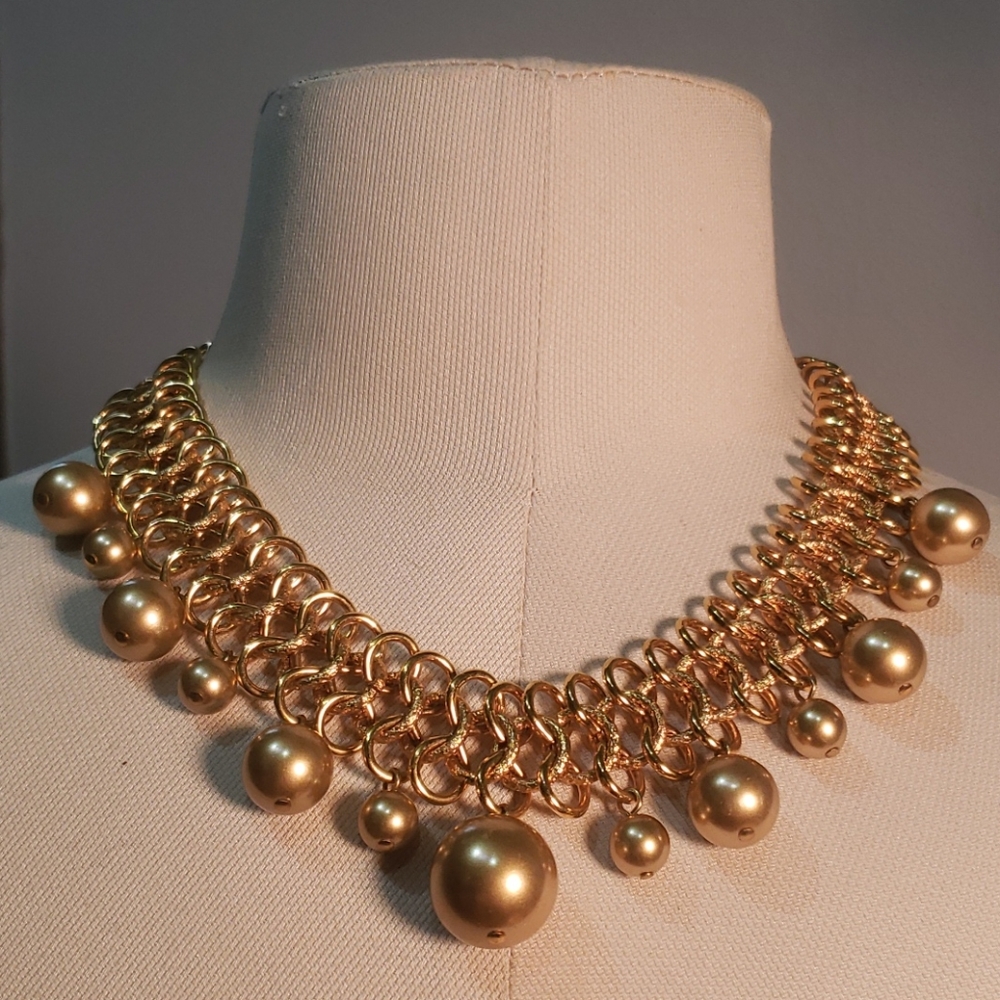 Vintage Kenneth Jay Lane Gold Tone Necklace